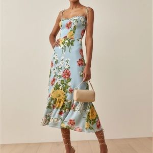 Reformation Petites Enya Midi Dress, 8P